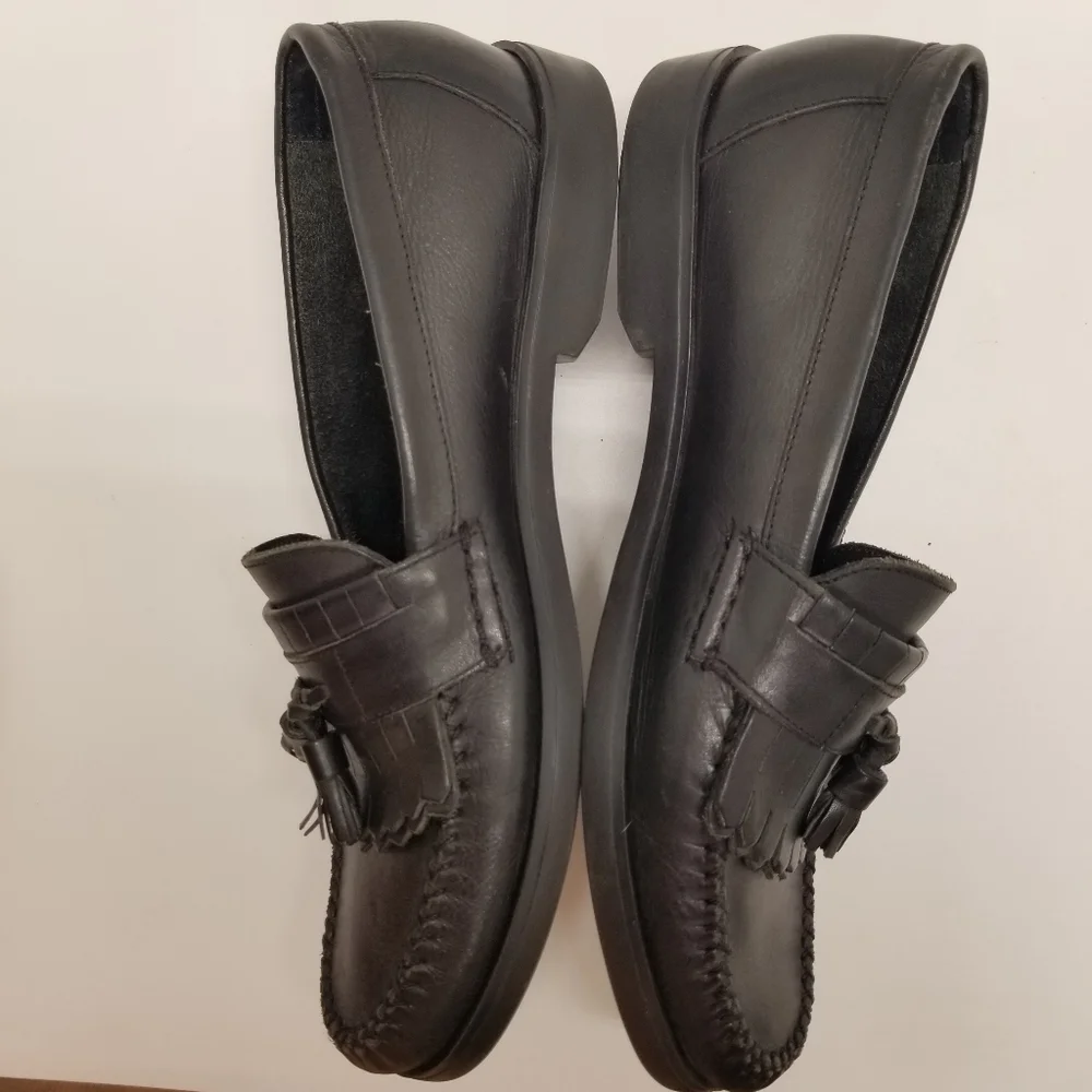 Giorgio Brutini Princeton Men Sz 10M Black Leather Loafer Slip On Kiltie